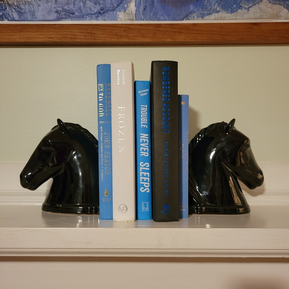 5‎ Staging Books Blue White Black Home Decor Statement Accent Piece Pop Color